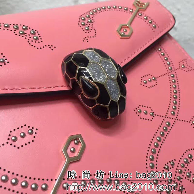 BVLGARI寶格麗 Serpenti Forever小牛皮翻蓋包 鏈條單肩斜挎包 285884 FYD1081